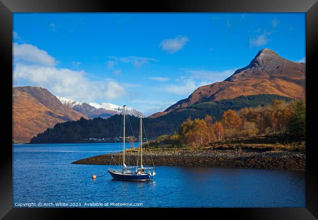 Loch Leven with the Pap of Glencoe mountain Framed Print by Arch White