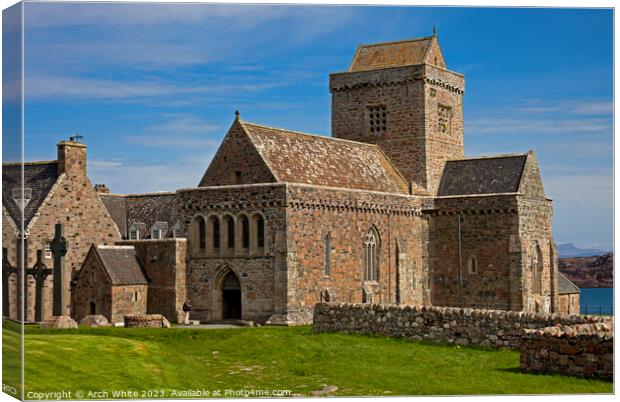 Iona Abbey, Isle of Iona, Argyll and Bute, Scotlan Canvas Print by Arch White