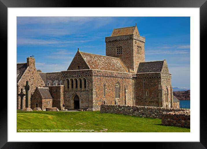 Iona Abbey, Isle of Iona, Argyll and Bute, Scotlan Framed Mounted Print by Arch White