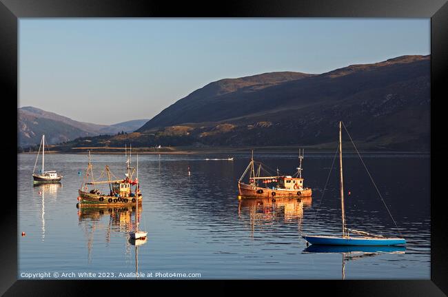 Ullapool, Loch Broom, Wester Ross, North West Scot Framed Print by Arch White