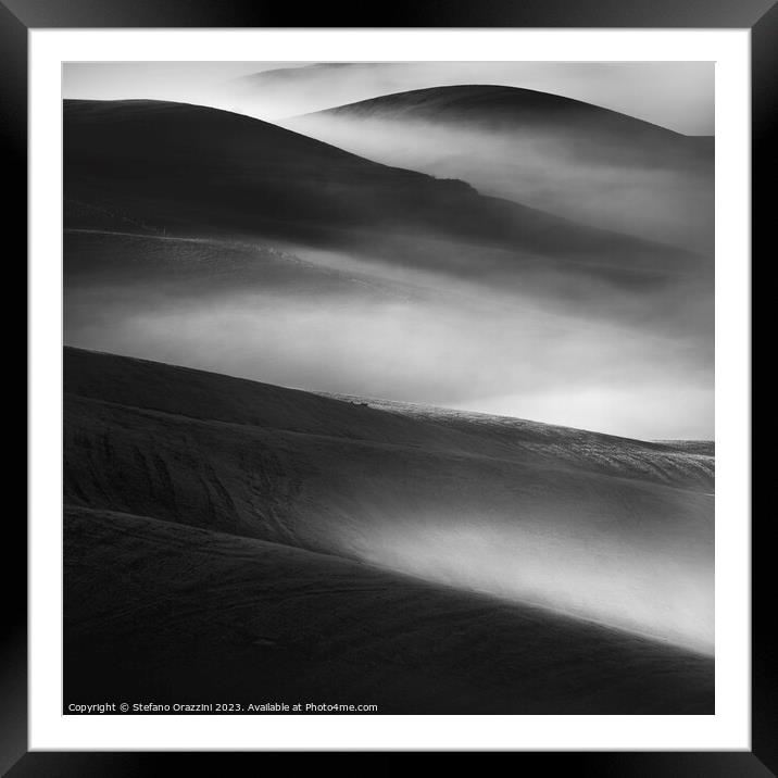 Layers Framed Mounted Print by Stefano Orazzini