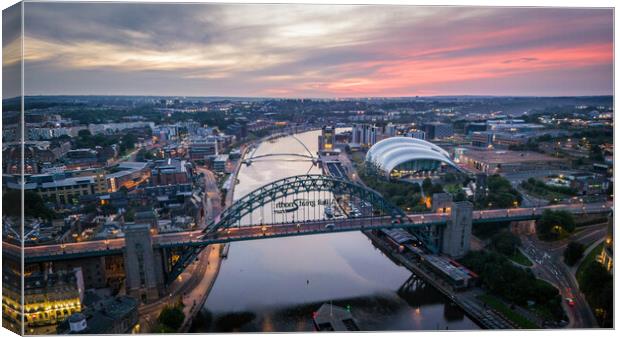 Dawn over the Tyne Canvas Print by Apollo Aerial Photography