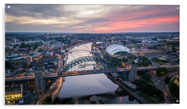 Dawn over the Tyne Acrylic by Apollo Aerial Photography