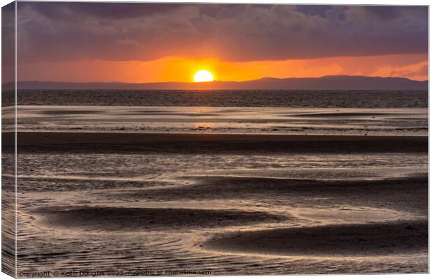 Sunset over the Solway Firth Canvas Print by Keith Douglas