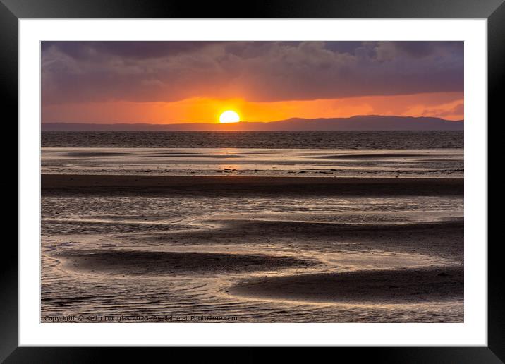 Sunset over the Solway Firth Framed Mounted Print by Keith Douglas