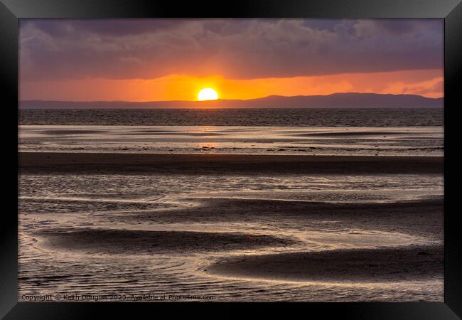 Sunset over the Solway Firth Framed Print by Keith Douglas