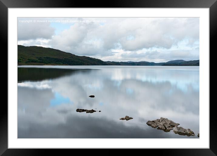 Reflections on Loch Assynt, Sutherland, Scotland Framed Mounted Print by Howard Kennedy