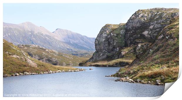 Scottish Loch and mountains Print by Chris Mobberley