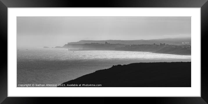 Whitby in the fog Framed Mounted Print by Nathan Atkinson