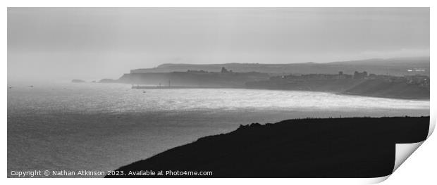 Whitby in the fog Print by Nathan Atkinson