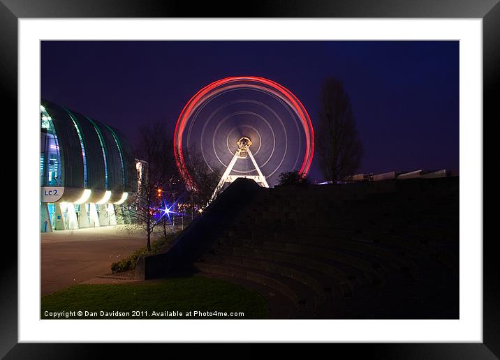 Swansea Winter Wonderland Wheel Framed Mounted Print by Dan Davidson