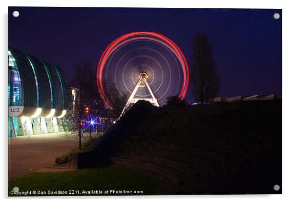 Swansea Winter Wonderland Wheel Acrylic by Dan Davidson
