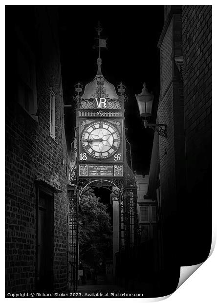 Grosvenor Clock Print by Richard Stoker