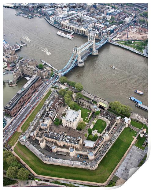 The Tower of London and Tower Bridge Print by Peter Park