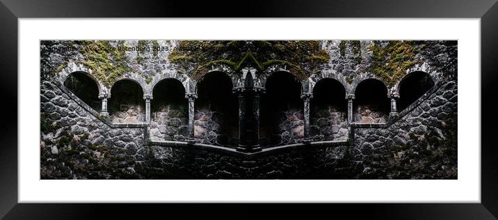 Medieval Arches on a rock facade Framed Mounted Print by Alexandre Rotenberg