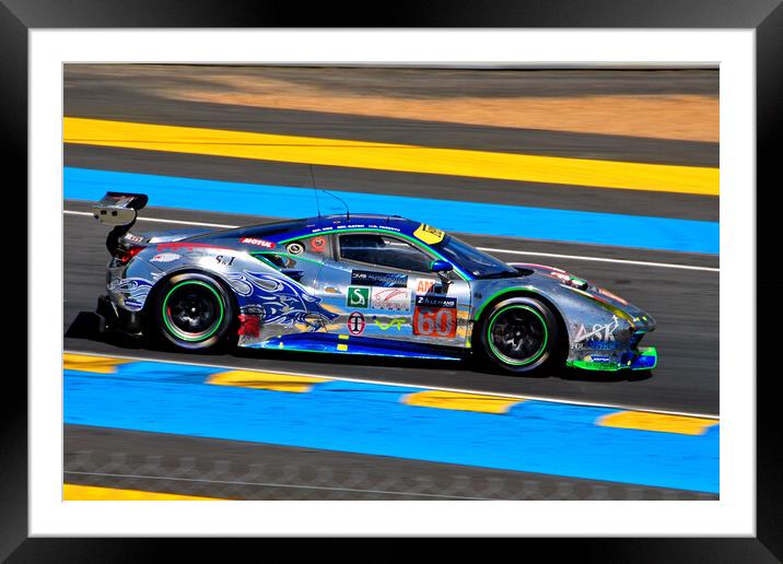 Ferrari 488 GTE Sports Motor Car Framed Mounted Print by Andy Evans Photos