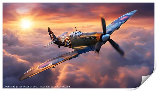 Supermarine Spitfire Print by Ian Mitchell