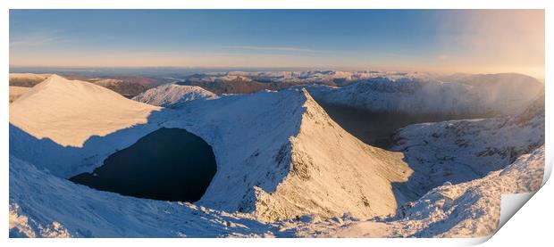 Striding Edge from Helvellyn. Lake District Print by John Finney