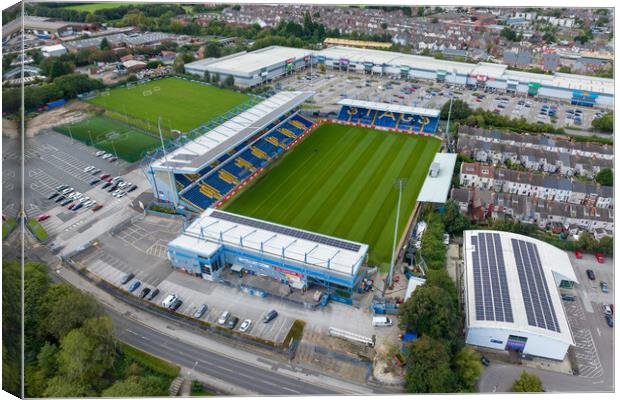 Mansfield Town FC Canvas Print by Apollo Aerial Photography