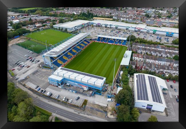 Mansfield Town FC Framed Print by Apollo Aerial Photography