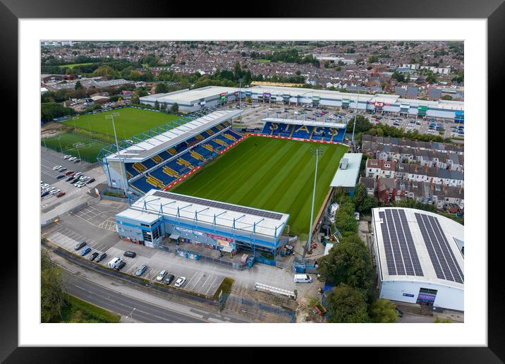 Mansfield Town FC Framed Mounted Print by Apollo Aerial Photography