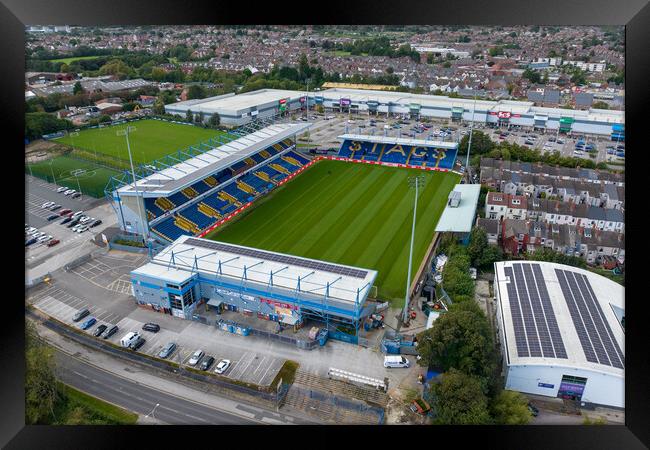Mansfield Town FC Framed Print by Apollo Aerial Photography