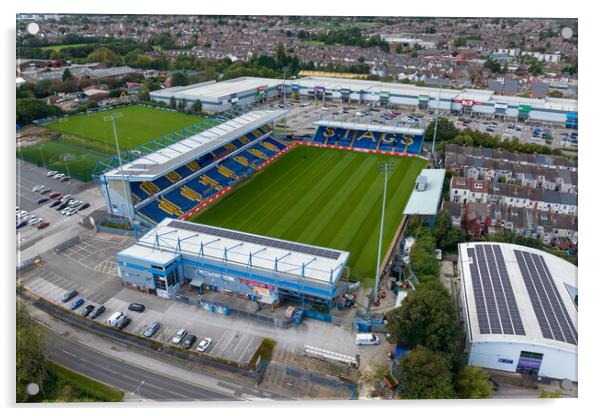 Mansfield Town FC Acrylic by Apollo Aerial Photography