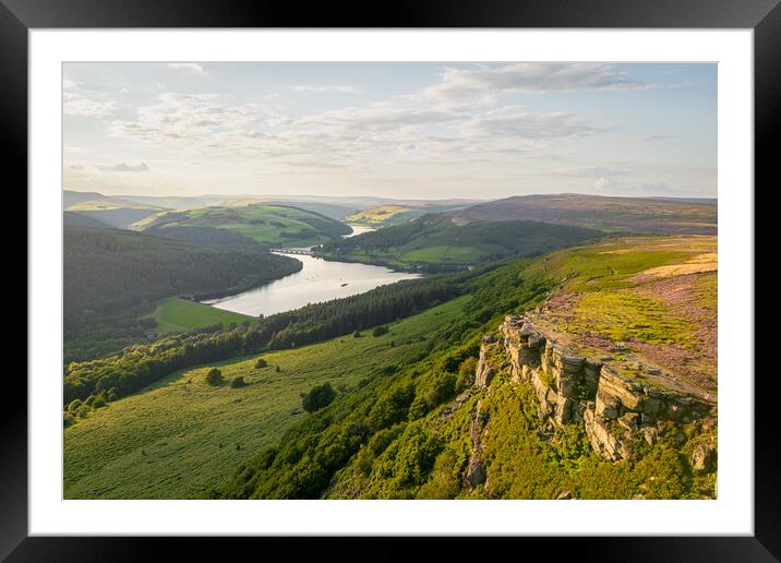 The View From Bamford Edge Framed Mounted Print by Apollo Aerial Photography