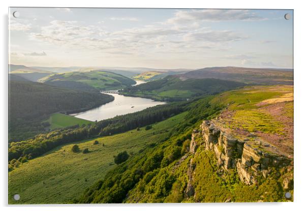 The View From Bamford Edge Acrylic by Apollo Aerial Photography