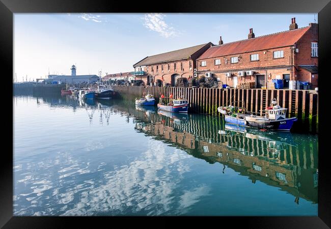 Scarborough Harbour Reflections Framed Print by Tim Hill