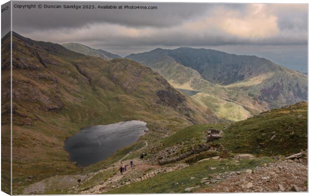 The path up to Coniston Old Man Canvas Print by Duncan Savidge