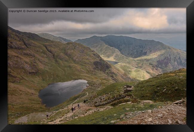 The path up to Coniston Old Man Framed Print by Duncan Savidge