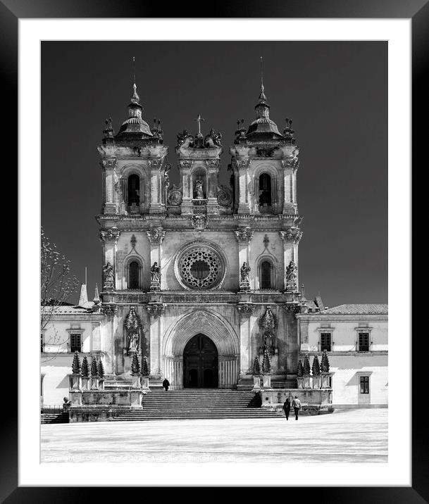 Monastery Alcobaça monochrome Framed Mounted Print by Dudley Wood