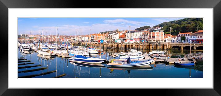 Scarborough Boat Marina Panoramic Framed Mounted Print by Tim Hill