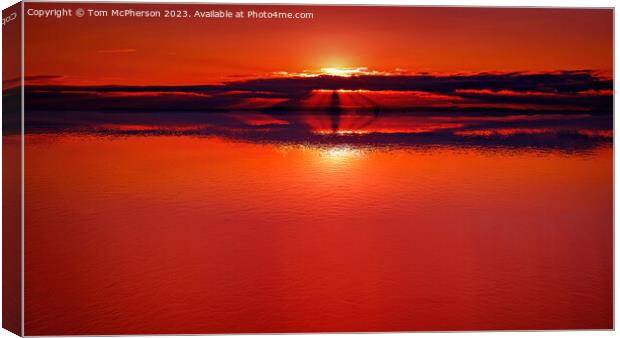 Red Sky at Night Canvas Print by Tom McPherson