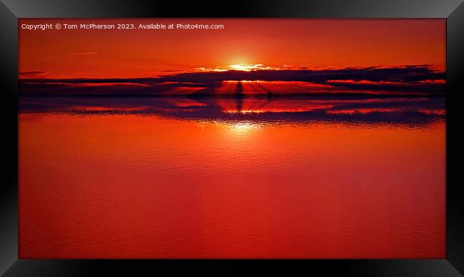 Red Sky at Night Framed Print by Tom McPherson