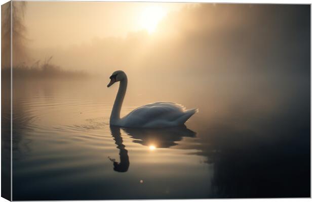 Serene Swan Canvas Print by Picture Wizard