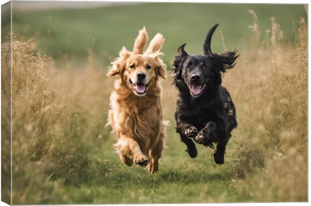 Retrievers Canvas Print by Picture Wizard