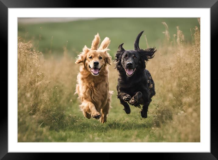 Retrievers Framed Mounted Print by Picture Wizard