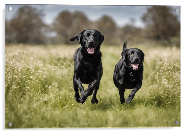 Black Labs Acrylic by Picture Wizard