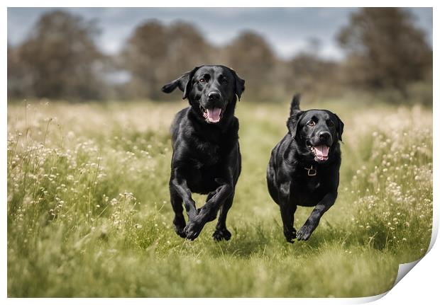 Black Labs Print by Picture Wizard