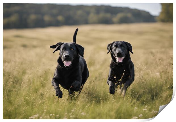 Black Labs Print by Picture Wizard