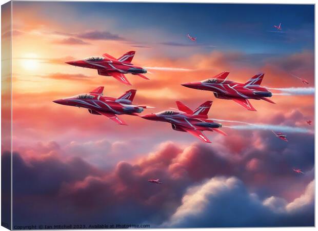 Red Arrows Canvas Print by Ian Mitchell