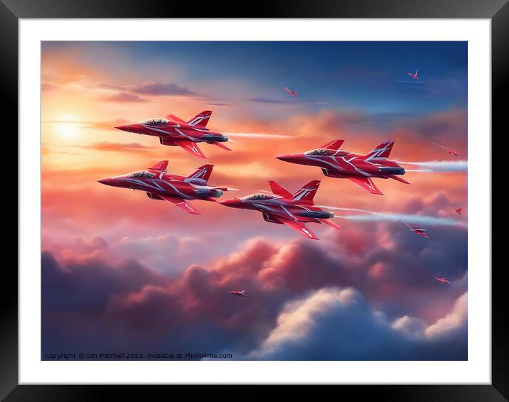 Red Arrows Framed Mounted Print by Ian Mitchell