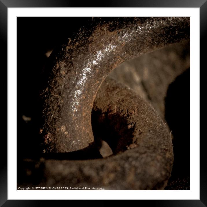 Rusty Links Framed Mounted Print by STEPHEN THOMAS
