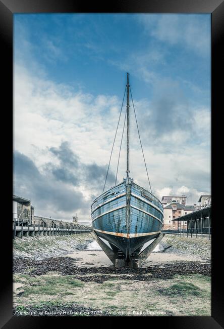 Herring Boat The Watchful Framed Print by Rodney Hutchinson