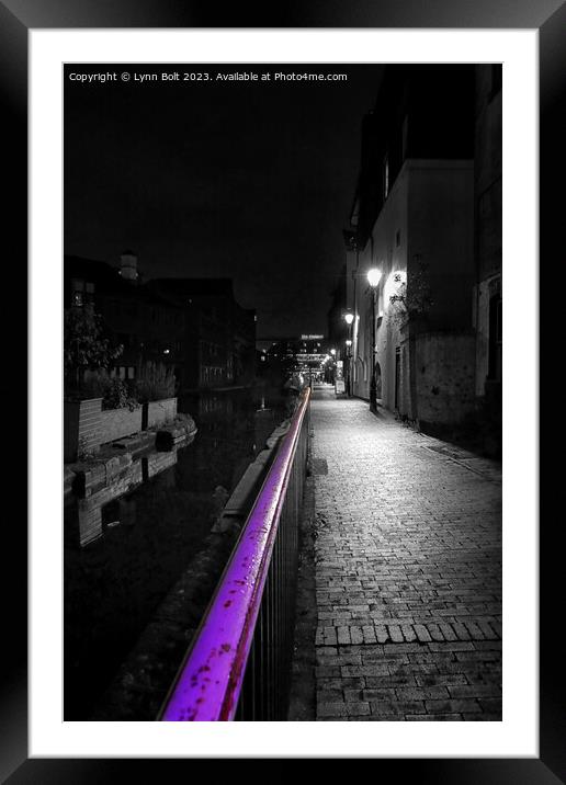 The Purple Line Framed Mounted Print by Lynn Bolt