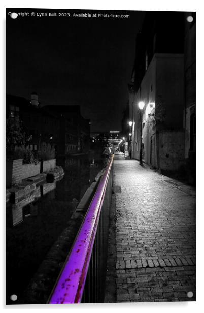 The Purple Line Acrylic by Lynn Bolt