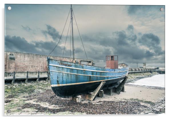 Old Herring fishing boat Acrylic by Rodney Hutchinson