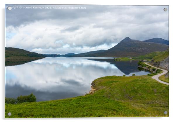 Loch Assynt and Quinag, Sutherland, Scotland Acrylic by Howard Kennedy